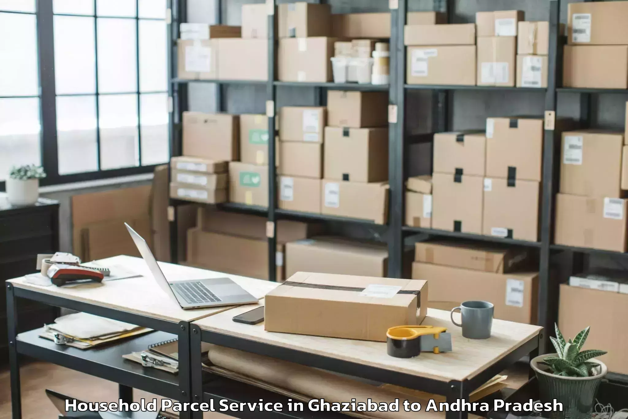 Reliable Ghaziabad to Cherukupalle Arumbaka Household Parcel